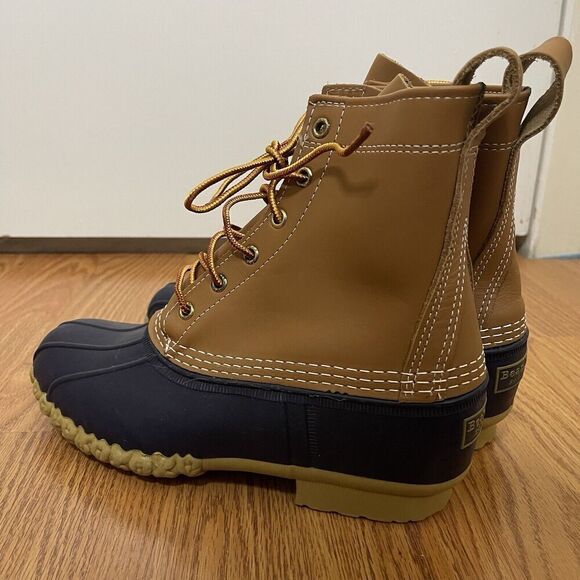 NWOB Bean Boots By LL Bean Duck waterproof brown leather outdoor boots size 9 - Picture 2 of 8